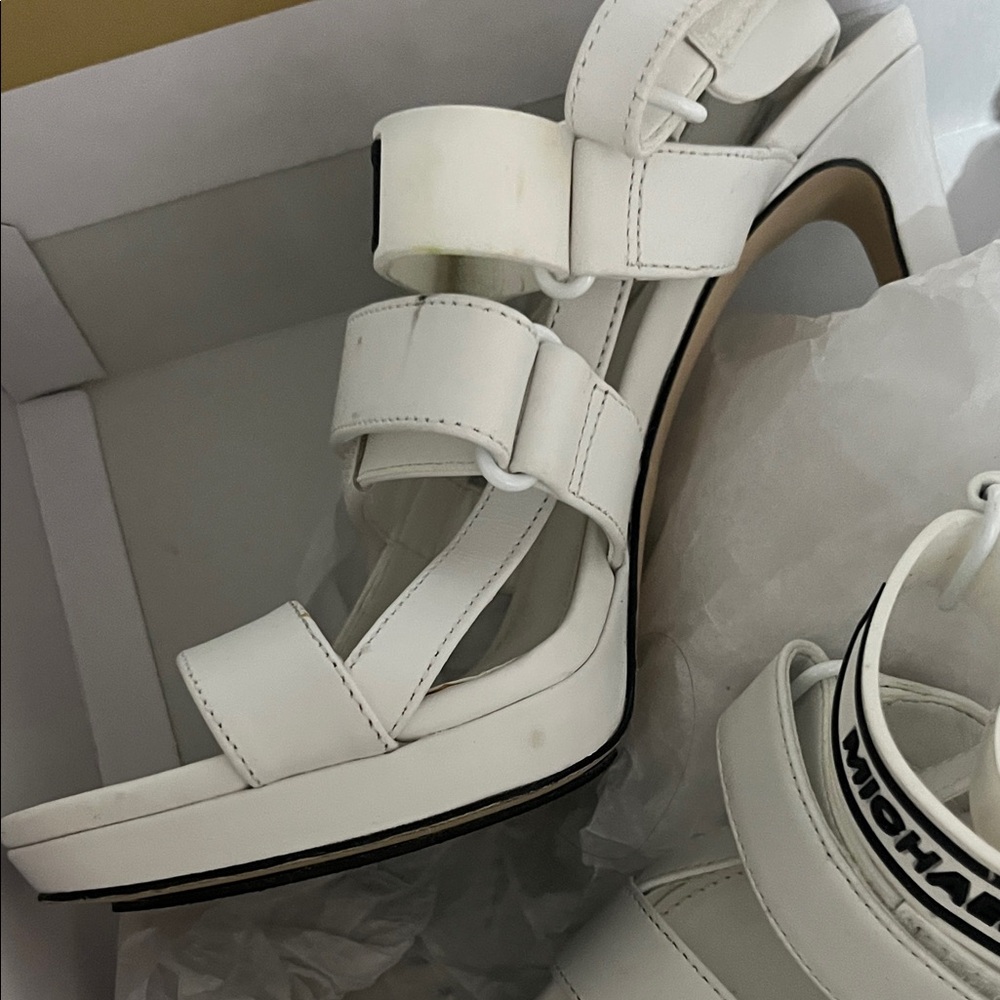 Michael Kors White Strappy Heels - Picture 6 of 12